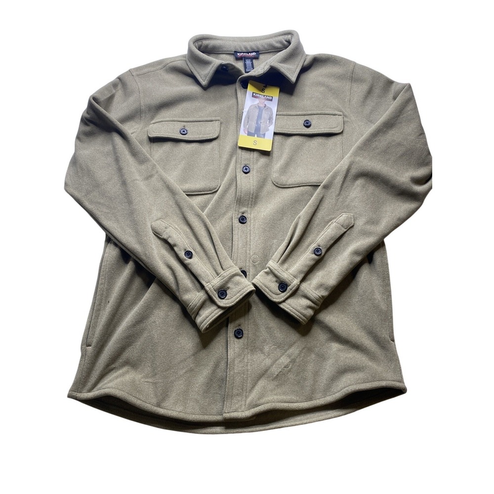 NWT-Kirkland Signature‎ Men's Shirt Jacket Tan Size S